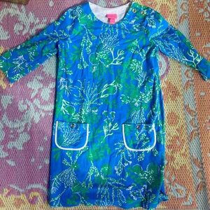 Blue coral dress Lilly Pulitzer